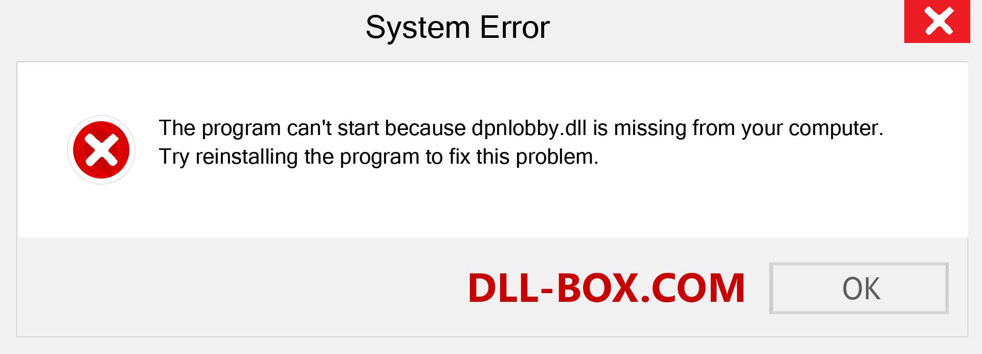  dpnlobby.dll file is missing?. Download for Windows 7, 8, 10 - Fix  dpnlobby dll Missing Error on Windows, photos, images